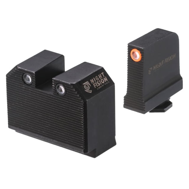 Night Fision Optics Ready Stealth Night Sight Set Glock 17/19/34 w/ DPP/509t/Romeo Pro Orange Front Black GLK-001-469-494-OGZG - Night Fision