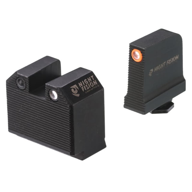 Night Fision Optics Ready Stealth Night Sight Set Glock 43/43x w/ RMRcc Orange Front Black GLK-003-465-472-OGZG - Night Fision