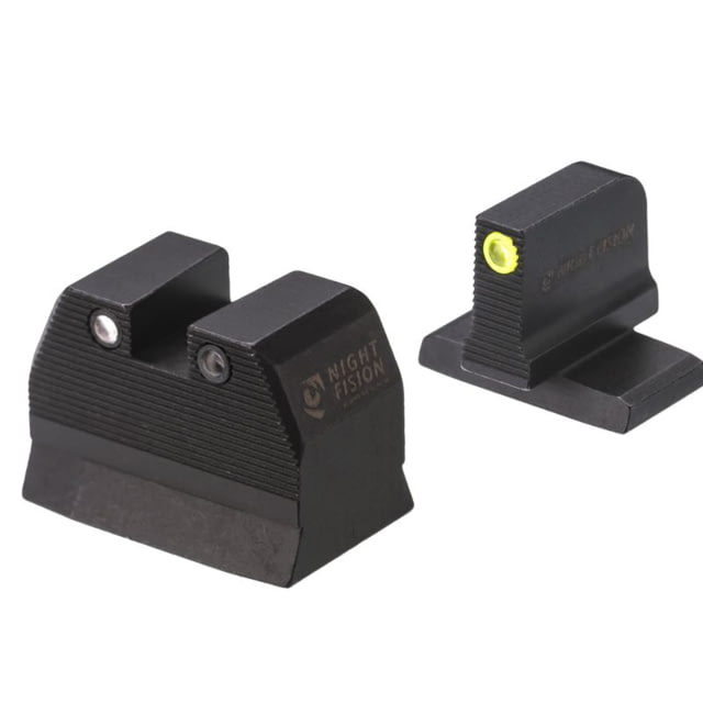 Night Fision Optics Ready Stealth Heckler & Koch Night Sight Set HK VP9 w/ RMR/507c/508t Yellow Front Black HAK-127-350-387-YGZG - Night Fision