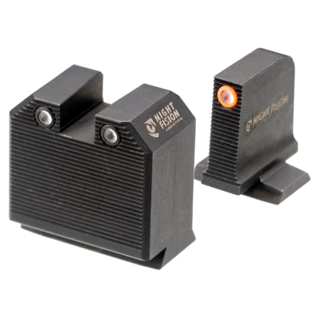 Night Fision Optics Ready Stealth Smith & Wesson Night Sight Set S&W M&P w/ DPP/509t/Acro Orange Front Ring - Night Fision