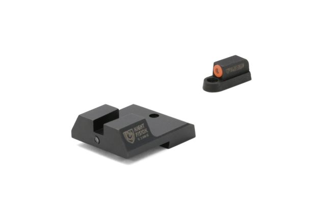 Night Fision Perfect Dot Accur8 Front Night Sights w/ Square Notch Rear for CZ-USA Orange Front w/ Green Tritium - Black Rear w/ Gree fits P-10C - Night Fision