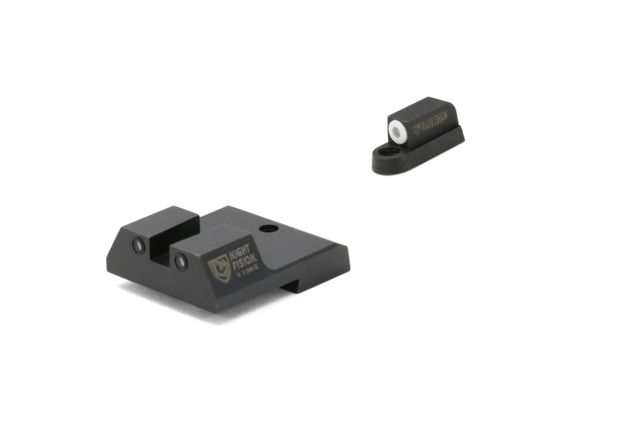 Night Fision Perfect Dot Front Night Sights w/ Square Notch Rear for CZ-USA White Front w/ Green Tritium - Black Rear w/ Green fits P-10 - Night Fision