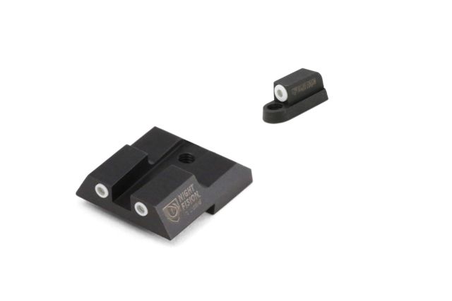 Night Fision Perfect Dot Front Night Sights w/ Square Notch Rear for CZ-USA White Front w/ Green Tritium - White Rear w/ Green fits P-07 & P-09 - Night Fision