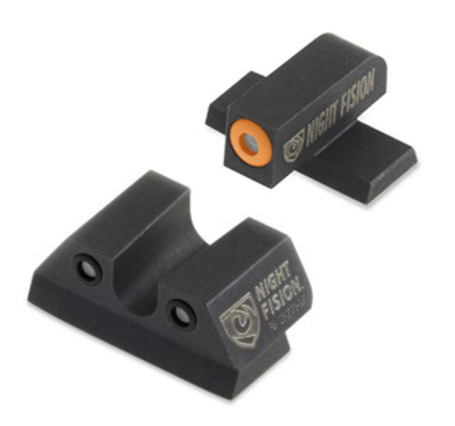 Night Fision Perfect Dot Night Sight Set w/Front U Rear Orange Front w/Green Tritium Black Rear w/Green T Fits Sig Sauer .40 S&W & .45 ACP Caliber - Night Fision