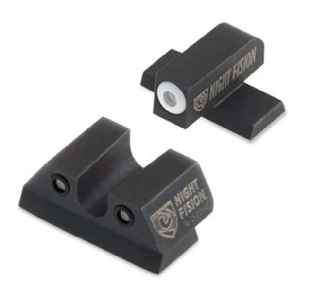 Night Fision Perfect Dot Night Sight Set w/Front U Rear White Front w/Green Tritium Black Rear w/Green Tr Fits Sig Sauer 9mm & .357 P-Series Pistols - Night Fision