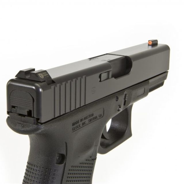 Night Fision Perfect Dot Night Sight Set w/Front U Rear Orange Front w/Green Tritium Blank Rear Fits Glock 20/21/29/30/36/40/41 - Night Fision