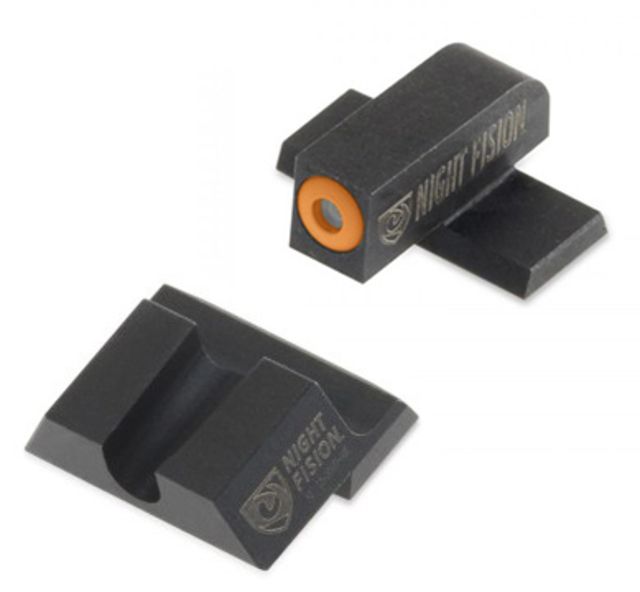 Night Fision Perfect Dot Night Sight Set w/Front U Rear Orange Front w/Green Tritium Blank Rear Fits Springfield XD/XDM/XD Mod. 2 - Night Fision