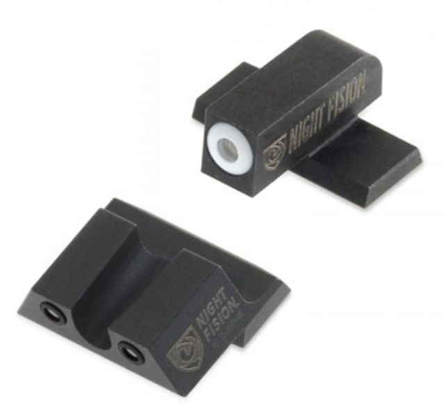 Night Fision Perfect Dot Night Sight Set w/Front U Rear White Front w/Green Tritium Black Rear w/Green Tr Fits Springfield XD/XDM/XD Mod. - Night Fision