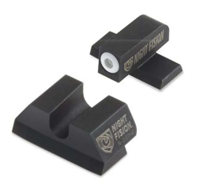 Night Fision Perfect Dot Night Sight Set w/Front U Rear White Front w/Green Tritium Blank Rear Fits Sig Sauer 9mm & .357 P-Series Pistols with #8 - Night Fision