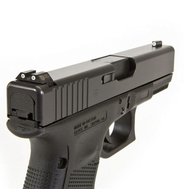 Night Fision Perfect Dot Night Sight Set w/Front U Rear White w/Green Tritium Glock 42/43