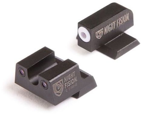 Night Fision Perfect Dot Suppressor Height Night Sight Set w/Front Square Rear White Front w/Green Tritium Black Rear w/Green Tr Sig Sauer Suppressor - Night Fision