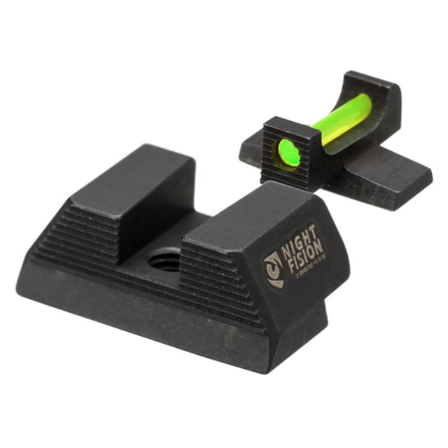 Night Fision Standard Height Fiber Optic Sight Set Sig P320/P365 Green #6 Front Black - Night Fision