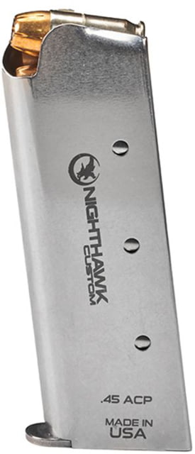 hthawk Custom .45 ACP Officer Stainless 7 Round No Base Pad Ammo