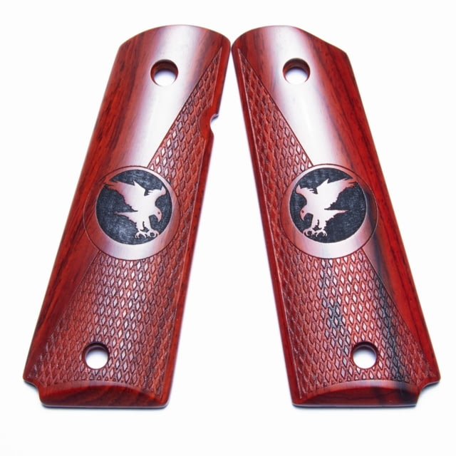 Nighthawk Custom Cocobolo Grips Gov. 1/2 Check 1/2 Smooth Ambi Cut w/Nighthawk Logo - Nighthawk Custom