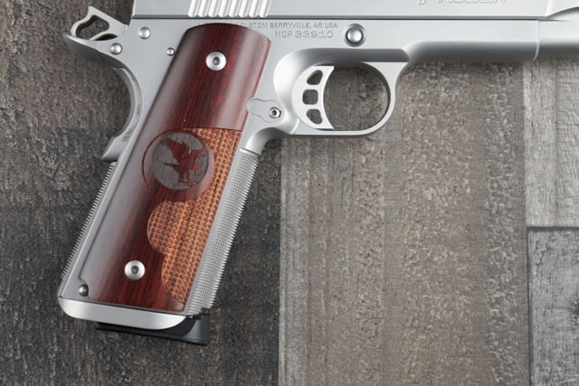 Nighthawk Custom Cocobolo Grips Gov. Finger Pin Point Checkering w/Mag Release Groove Ambi Cut Nighthawk Logo - Nighthawk Custom