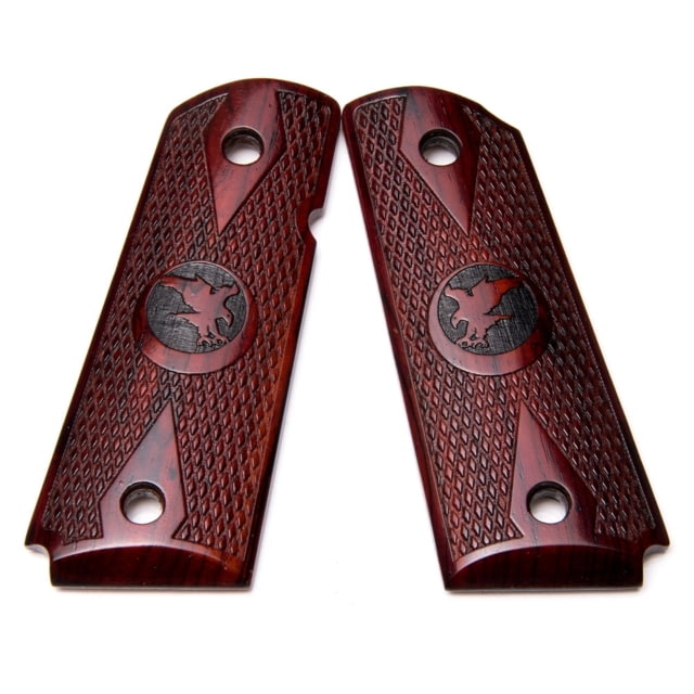 Nighthawk Custom Cocobolo Grips Officer Double Diamond Checkering Ambi Cut w/Nighthawk Logo - Nighthawk Custom