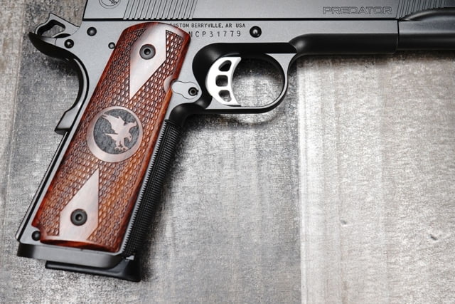 Nighthawk Custom Cocobolo Grips Thin Govt.Double Diamond Checkering Ambi Cut Nighthawk Logo - Nighthawk Custom