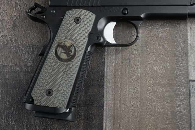 Nighthawk Custom Mil-Tac Black and Green Spiral Girps with Nighthawk Logo - Nighthawk Custom