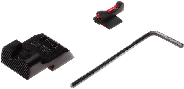 Nighthawk Custom Sight Kit Fiber Optic .180 Heinie Ledge Black Rear Sight Novak Cut - Nighthawk Custom