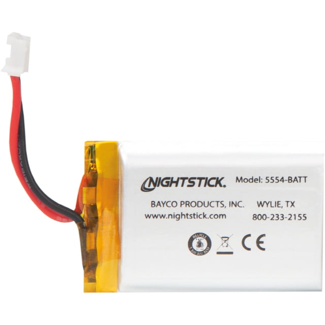 Nightstick 3.7V 1000mA Lithium Polymer Rechargeable Battery, White, 5554-BATT