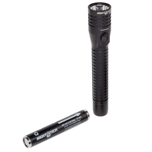 Nightstick Duty Size Multi Function Metal LED FlashlightRechargeableBattery Only650 Lumens Black - Nightstick