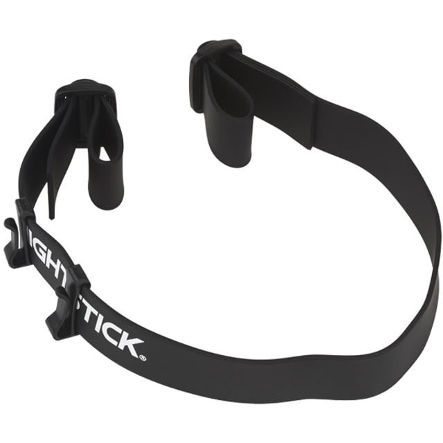 Nightstick Heavy Duty Rubber Strap with Cord Clips Black - Nightstick
