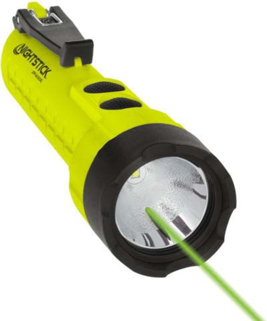 Nightstick Intrinsically Safe LED Flashlight w/Green Laser AA LED White 210 Lumens IS Green/Black - Nightstick