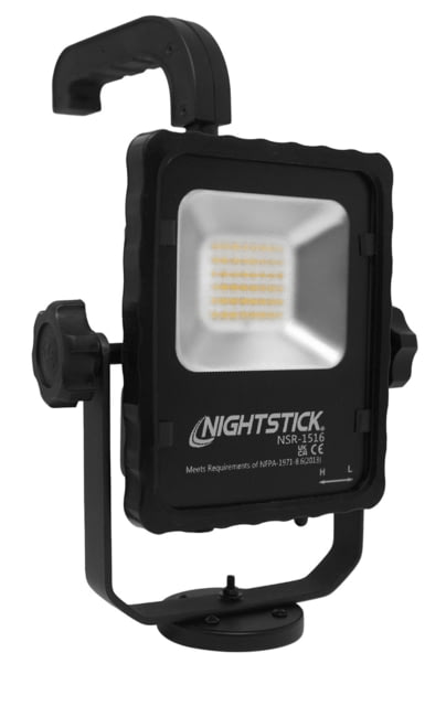 Nightstick Rechargeable LED Scene Light w/Magnetic Base Integrated Li-ion White 1200 LuMen's Black - Nightstick