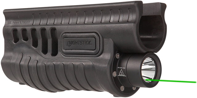 Nightstick Shotgun Forend LED Light For Remington 870/Tac-14 w/ Green Laser Black - Nightstick