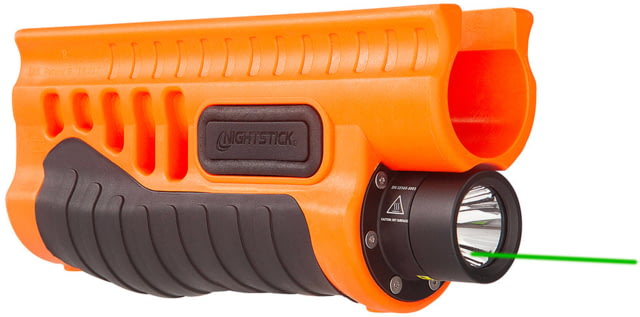 Open Box Dealer Demo Nightstick Shotgun Forend LED Light For Remington 870/Tac-14 w/ Green Laser Less-Lethal Orange SFL-14GL - Nightstick