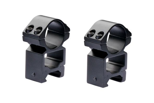 Nikko Stirling 30mm Weaver Rings Medium Matte Black - Nikko Stirling
