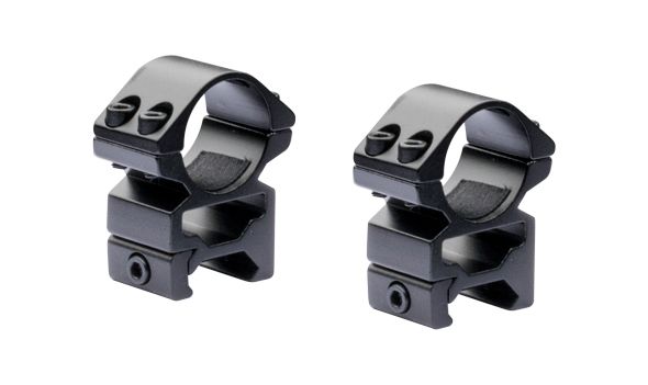 Nikko Stirling 1in Weaver Rings High Matte Black - Nikko Stirling