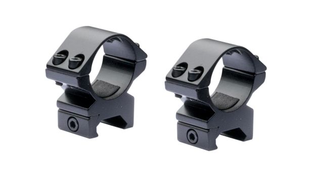 Nikko Stirling 30mm Weaver Rings High Matte Black - Nikko Stirling