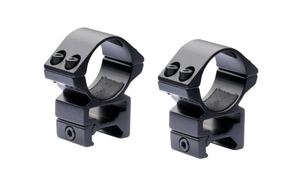 Nikko Stirling 30mm Weaver Rings Low Matte Black - Nikko Stirling