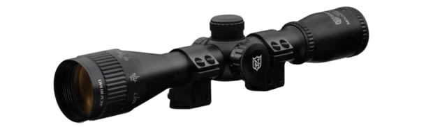 Nikko Stirling Mountmaster Rimfire Rifle Scope  Adjustable Objective Illuminated Mil-Dot Reticle Matte Black Finish With 3/8 Inch Rings - Nikko Stirling