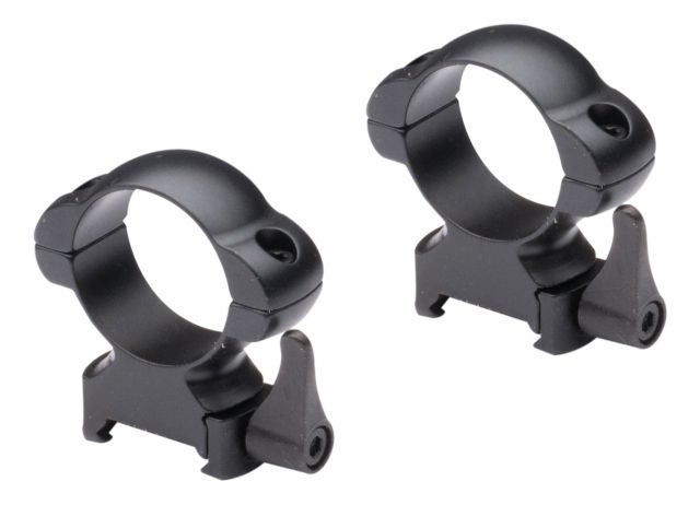 Nikko Stirling Quick Release 1in Steel Weaver Rings Medium Matte Black - Nikko Stirling