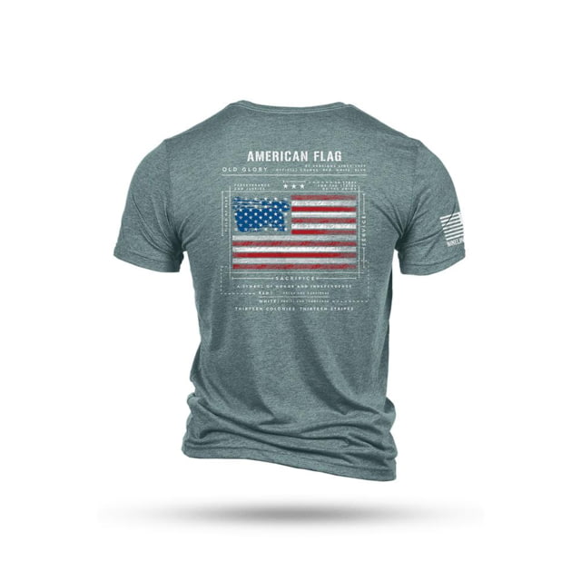 Nine Line Nine Line Apparel Nine Line American Flag Schematic Short Sleeve Shirt Denim 2XL - $43.99 at Optics Planet
