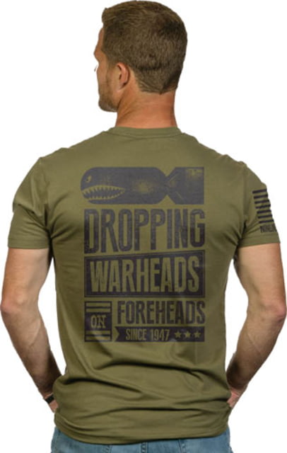 Nine Line Apparel Warheads On Forheads Men's T-shirt Grn Lrg