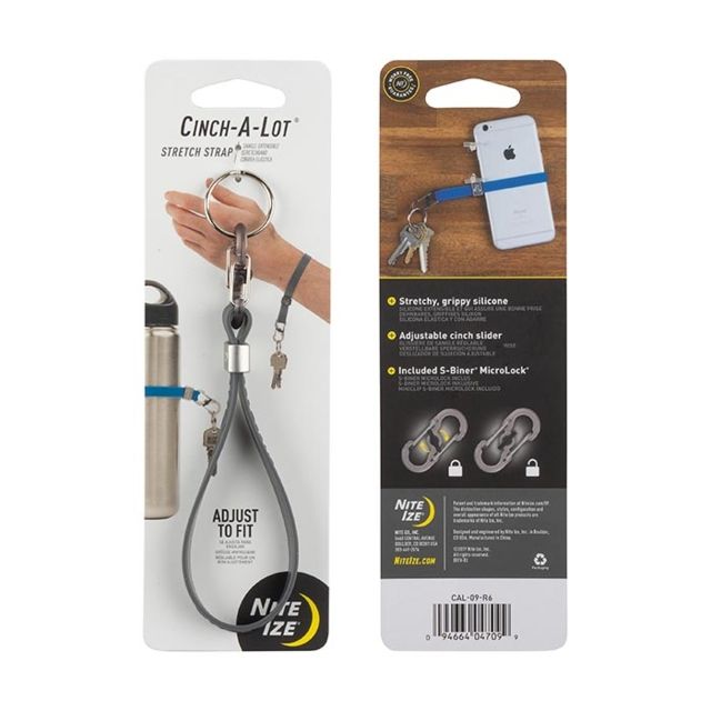 Nite Ize Cinch-A-Lot Stretch Strap Charcoal - Nite Ize