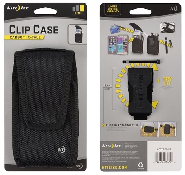 Nite Ize Clip Case Cargo Holster, Black, Extra Tall CCCXT-01-R3