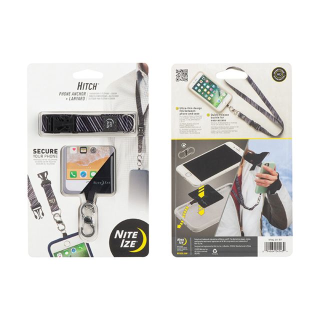 Nite Ize Hitch Phone Anchor Plus Lanyard Black One Size - Nite Ize