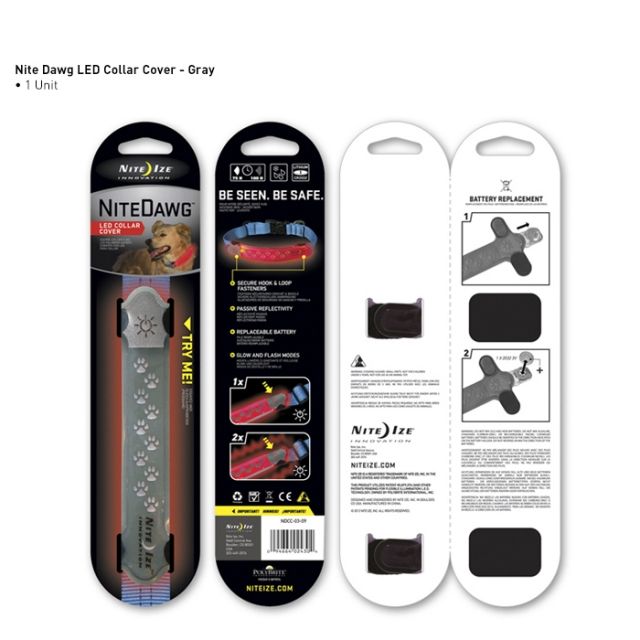 Nite Ize Nite Dawg LED Collar Cover - Grey - Nite Ize