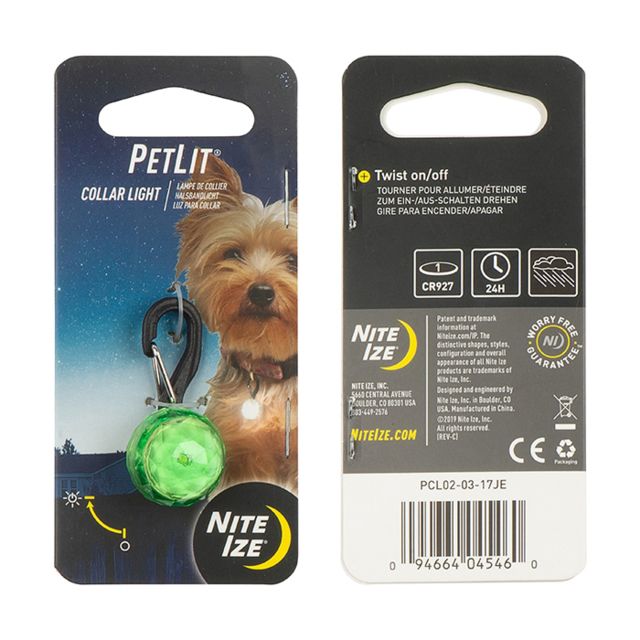 Nite Ize PetLit Collar Light Lime - Nite Ize