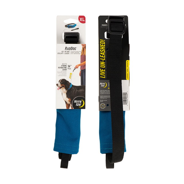 Nite Ize RadDog All-In-One Collar Plus Leash Blue Extra Large - Nite Ize