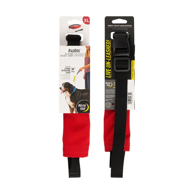 Nite Ize RadDog All-In-One Collar Plus Leash Red Extra Large - Nite Ize