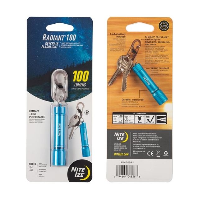 Nite Ize Radiant 100 Keychain Flashlight Blue - Nite Ize