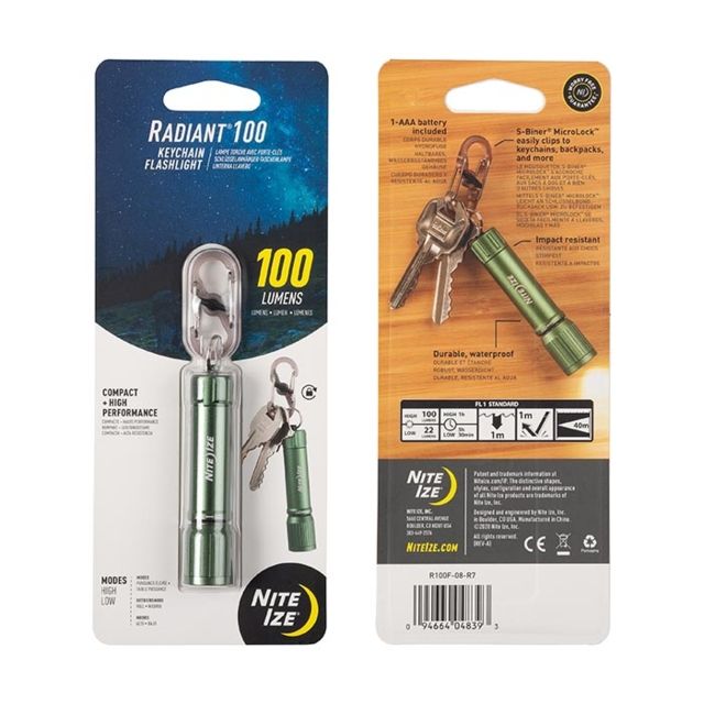 Nite Ize Radiant 100 Keychain Flashlight Olive - Nite Ize