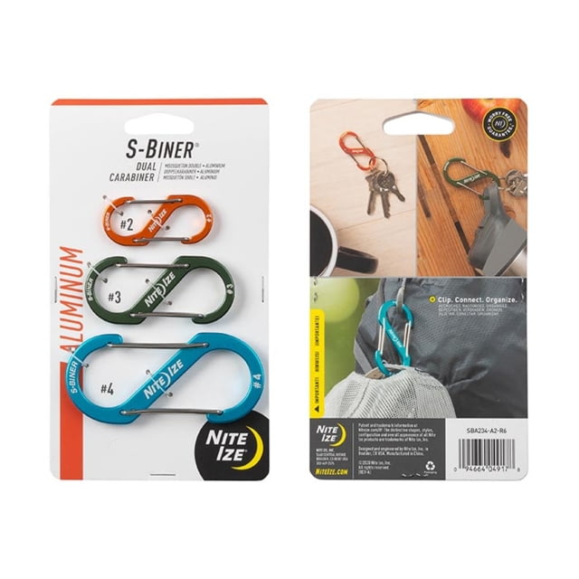 Nite Ize Nite Ize S-Biner Aluminum Dual Carabiner Assorted - $13.99 at Optics Planet
