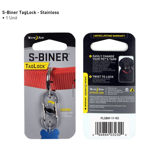 Nite Ize S-Biner TagLockStainless Steel - Nite Ize