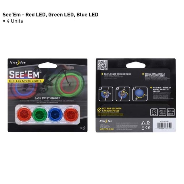 Nite Ize See Em LED - RedBlue and GreenPack of 4 - Nite Ize